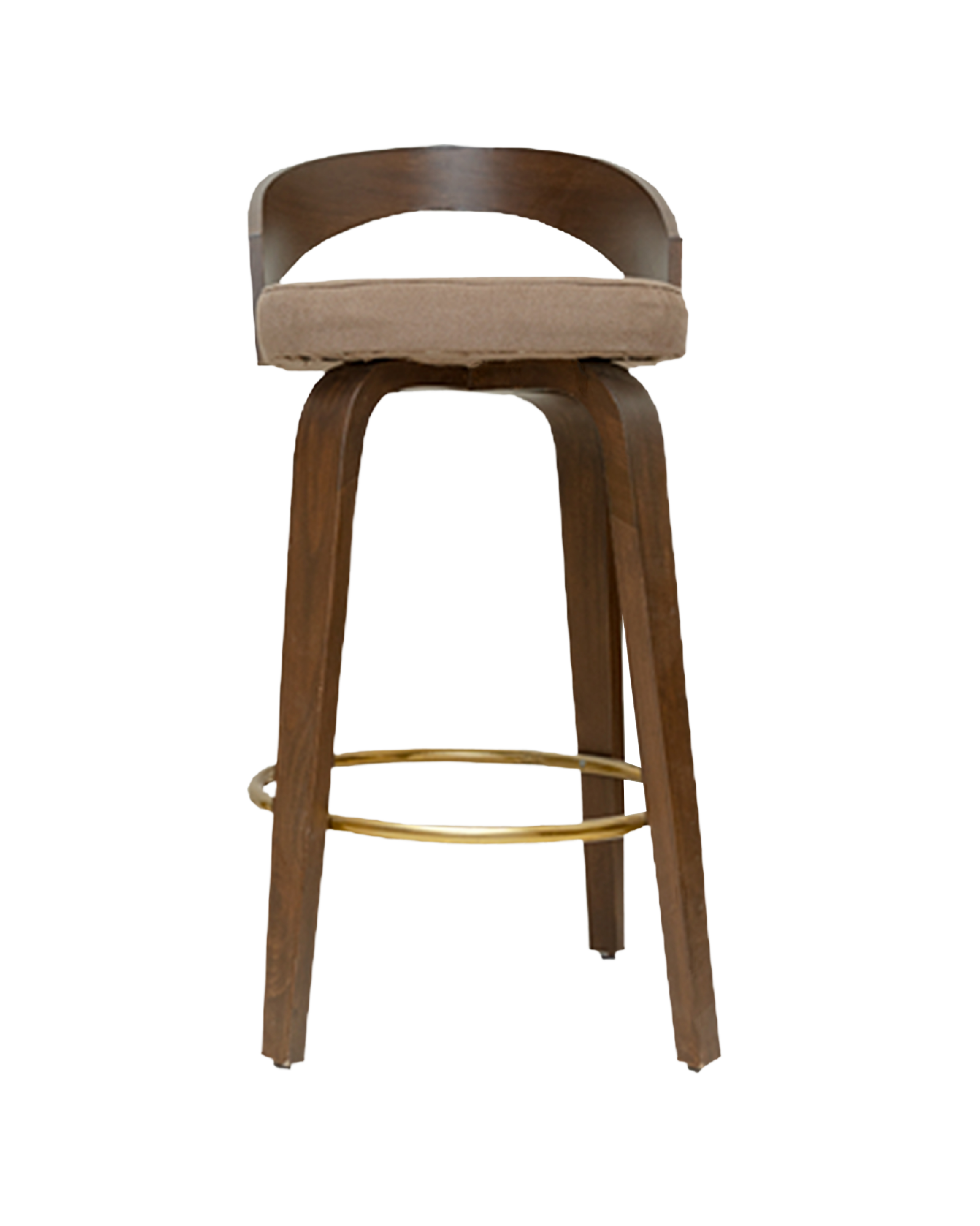 Curved Walnut Bar Stool — 3