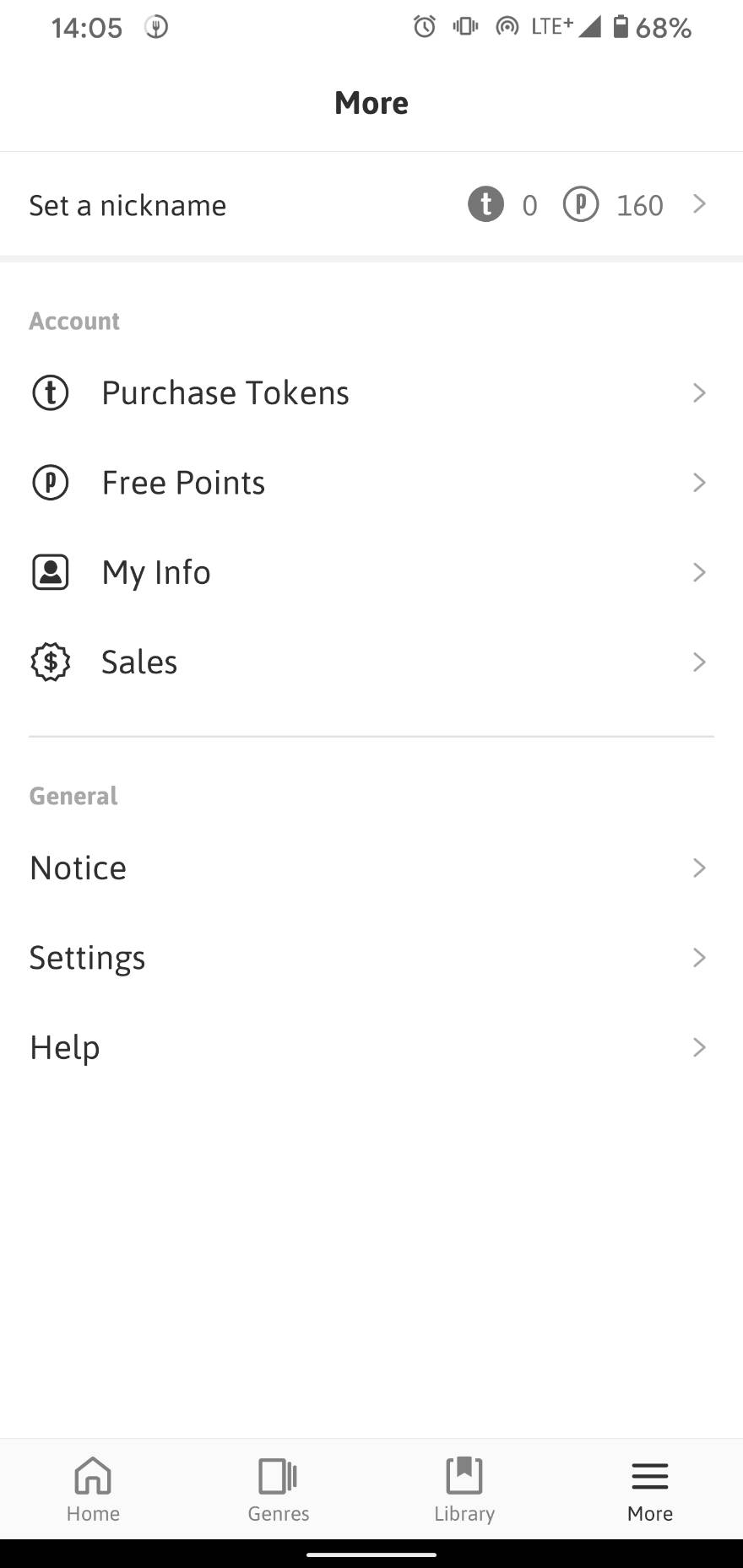 The "More" section in the Tappytoon app has a lot of important features.