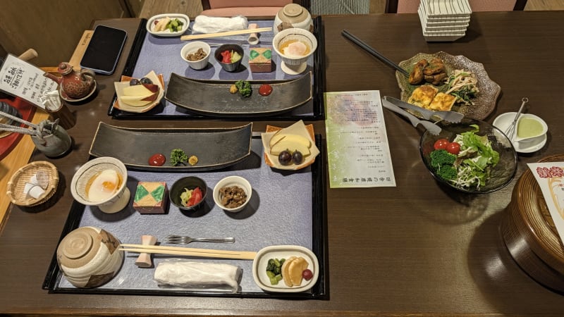 兩人份早餐整桌全景