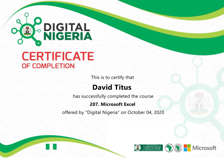 MICROSOFT EXCEL CERTIFICATION