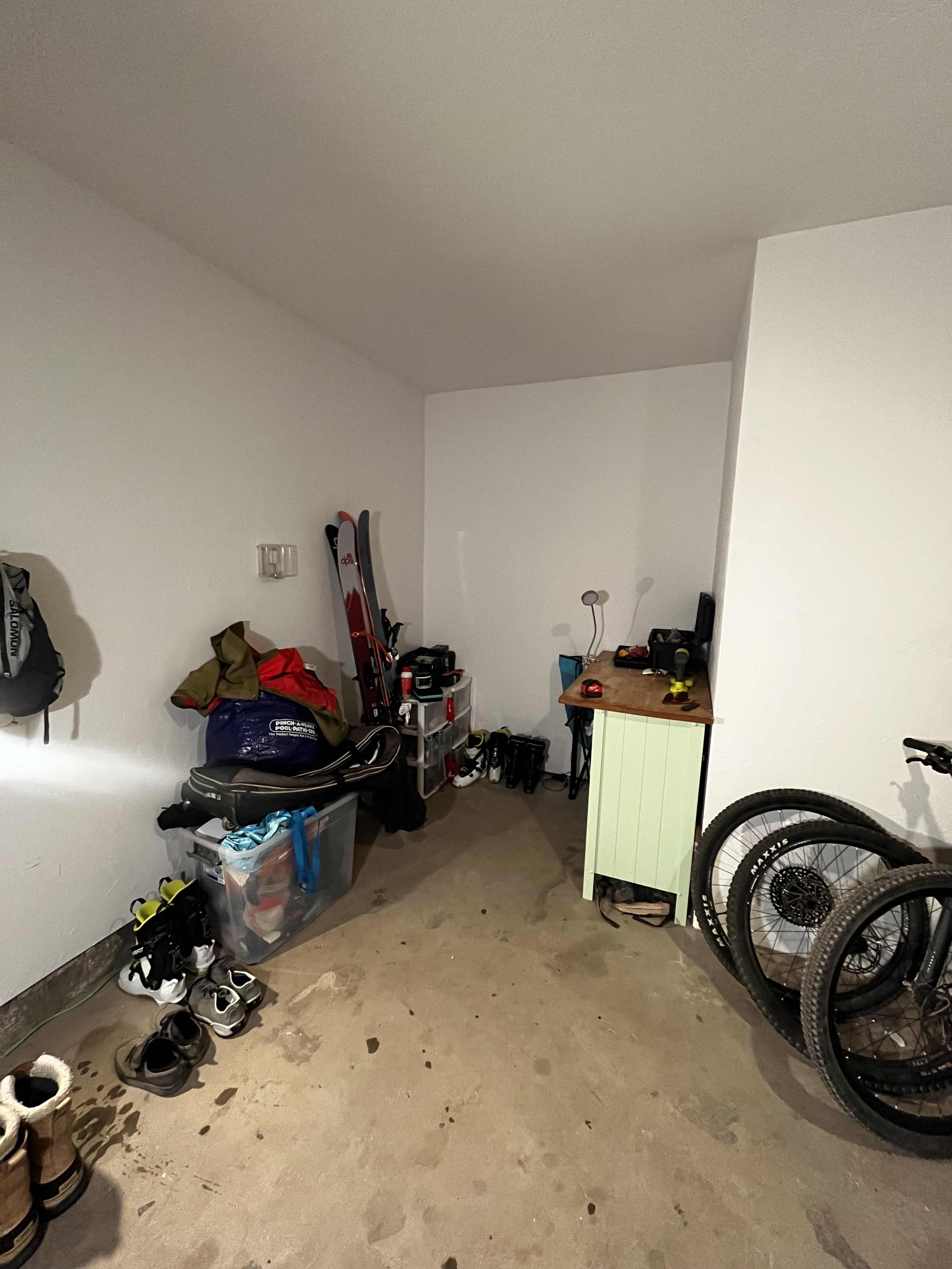 My messy garage from the day before.