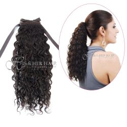 Human Hair Ponytail  - Water Wave 14