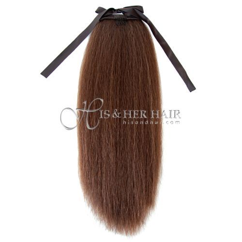 Human Hair Ponytail - Kinky Straight 14