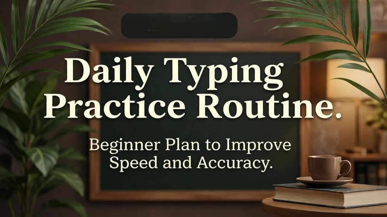 Daily Typing Practice Routine Beginner Plan to Improve Speed and Accuracy