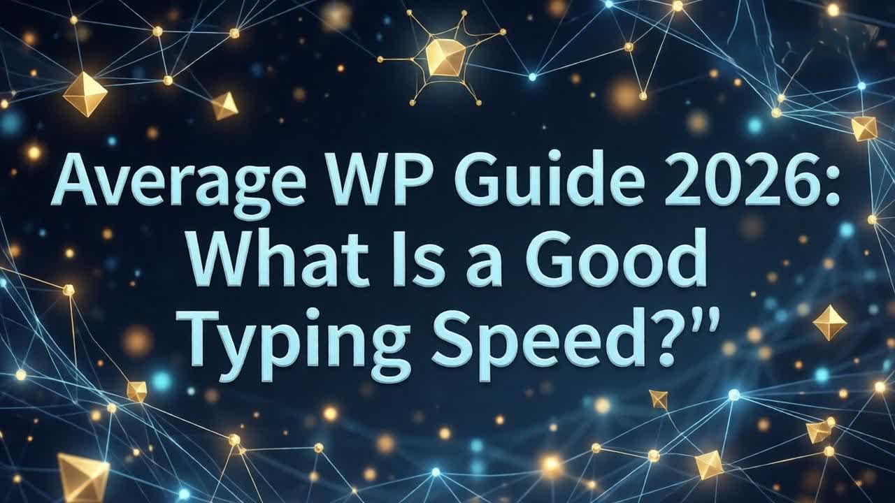 Average WPM Guide 2026 What Is a Good Typing Speed