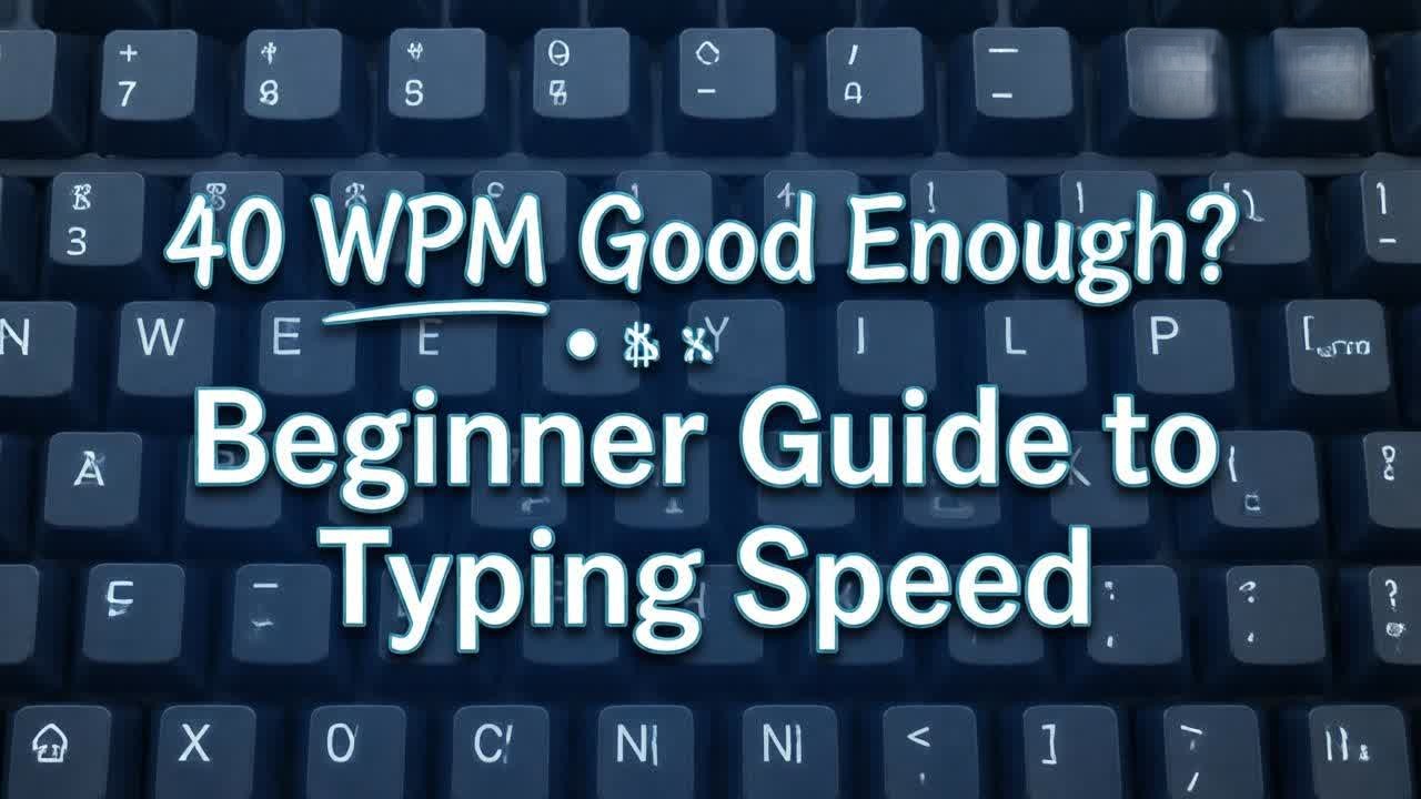 Is 40 WPM Good Enough Beginner Guide to Typing Speed