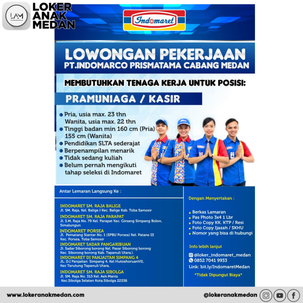 Lowongan Kerja Indomaret Medan