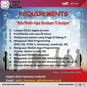 Lowongan Kerja Telkomsel Sumbagut 2018