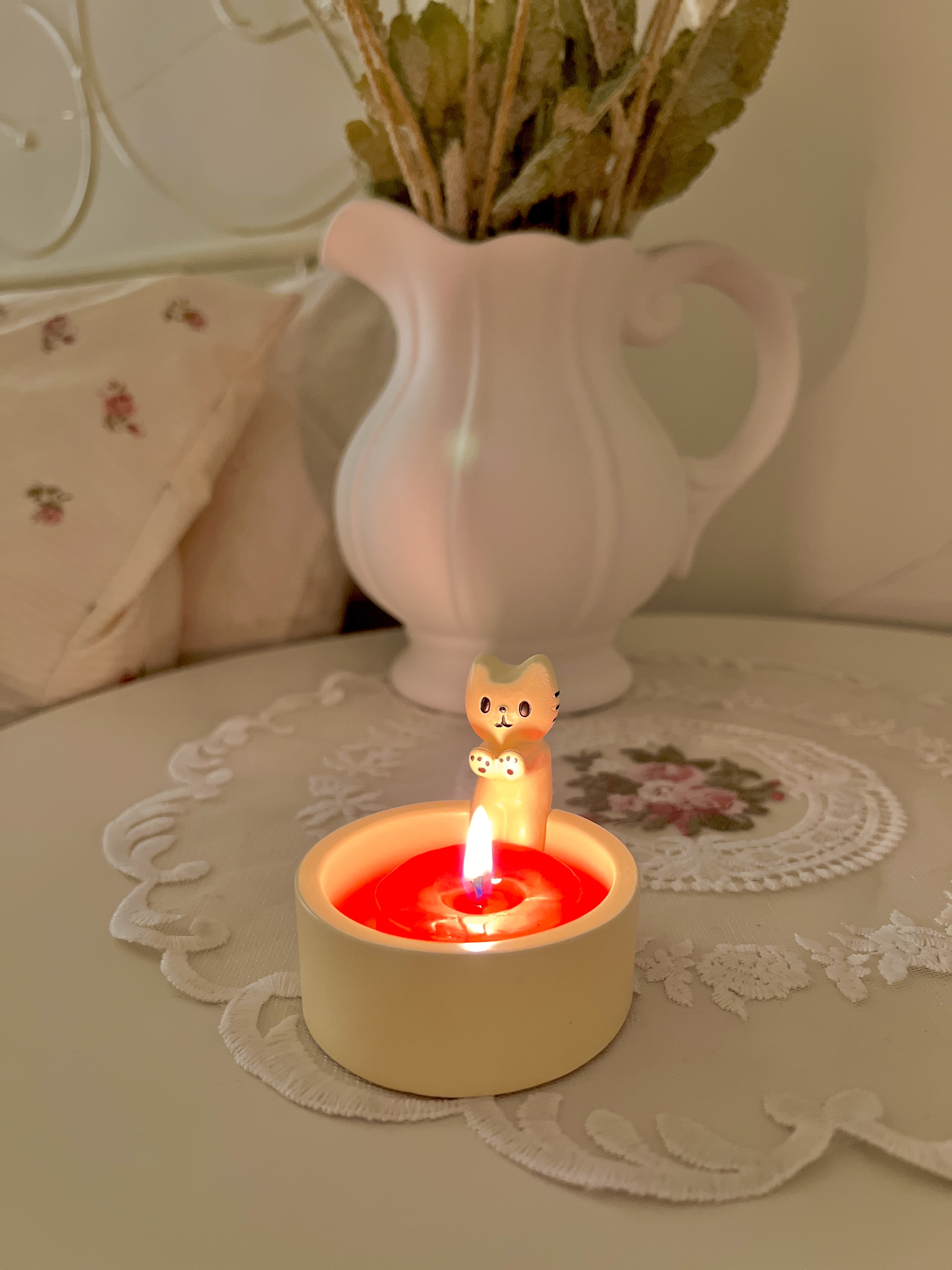 شمعدان القطة 🐈✨