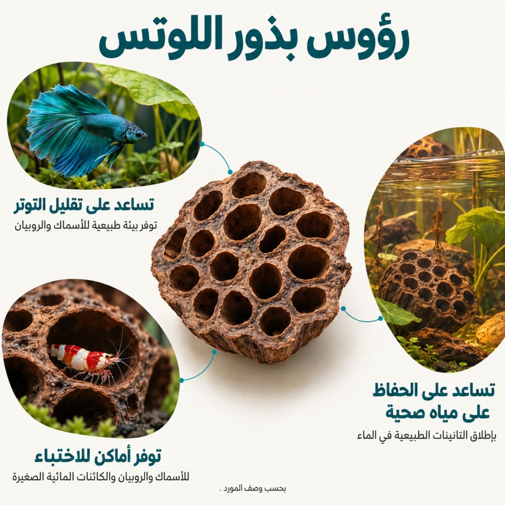 رؤوس بذور اللوتس الطبيعية | 9–11 سم، 10 قطع — صورة 2