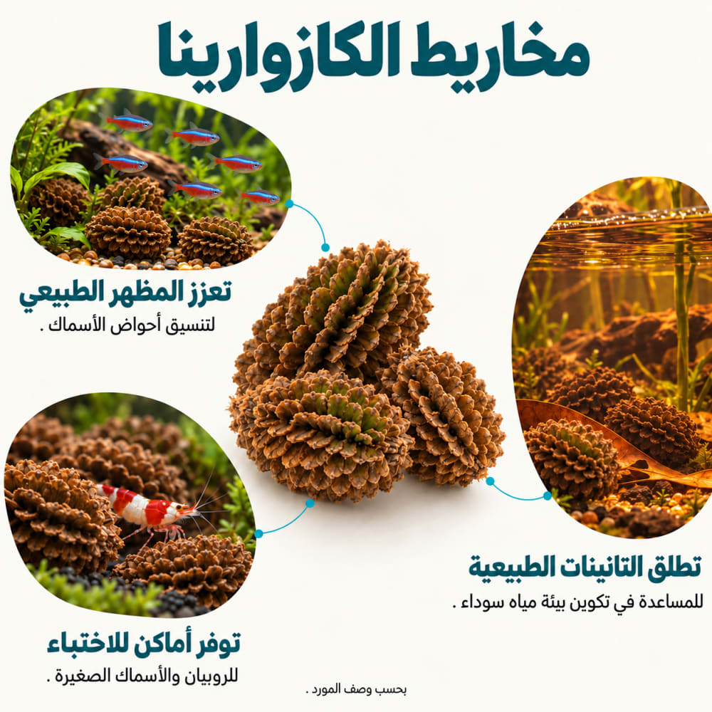 مخاريط الكازوارينا الطبيعية للأحواض | 10 قطع — صورة 2