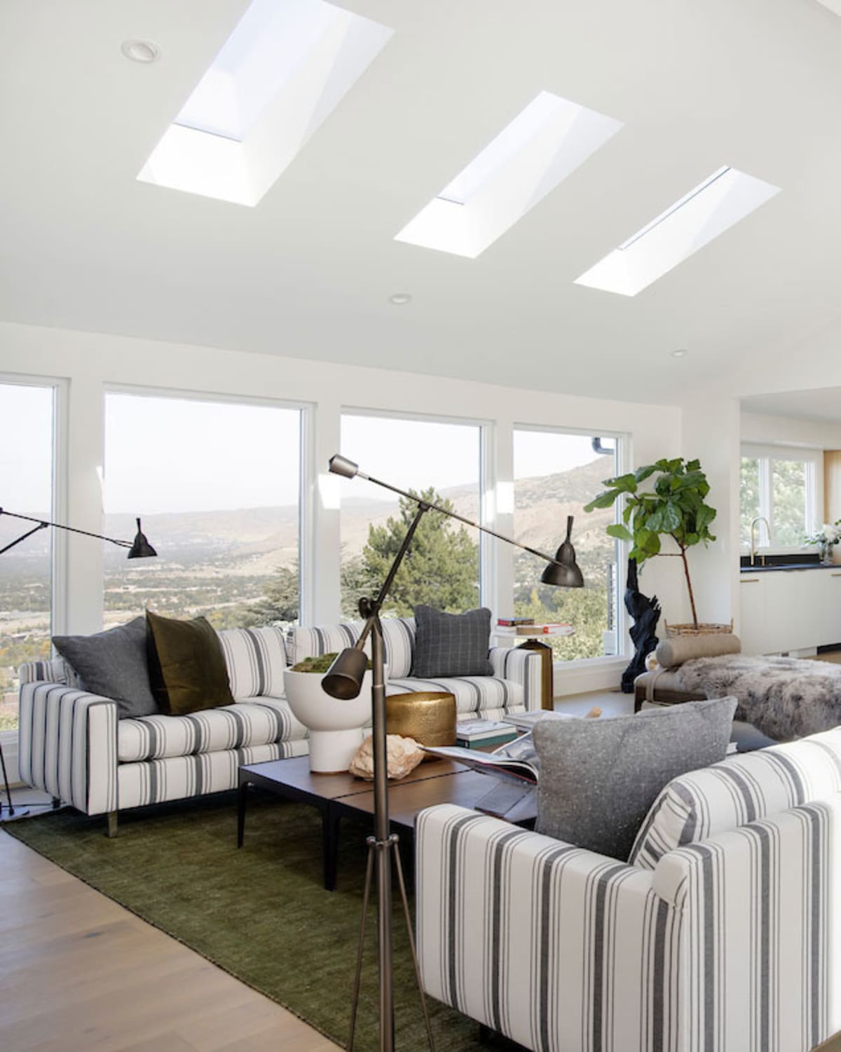 Remodeled living room, high ceilings, bright and open space with skylights. Casual in the Cove, Salt Lake City, UT