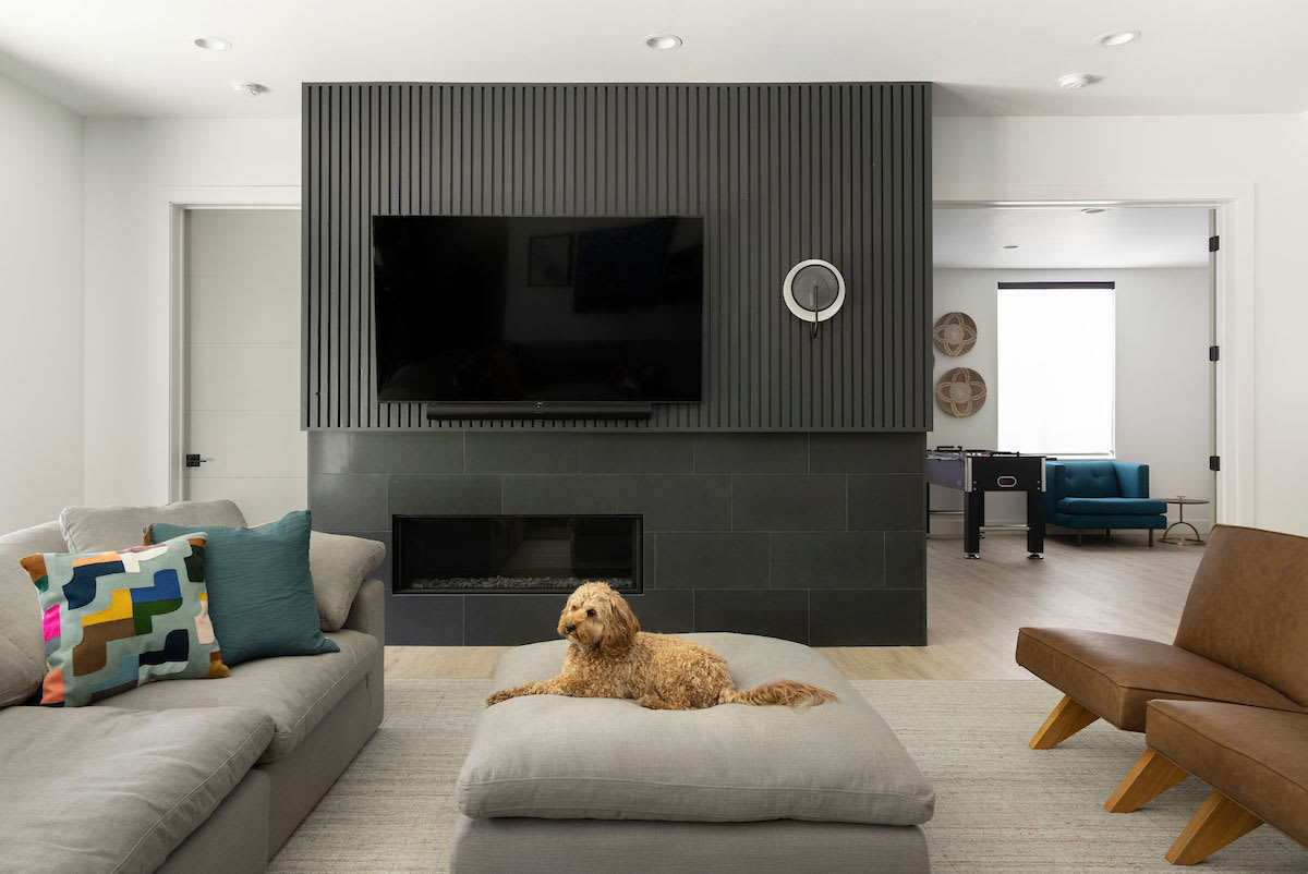 Updated living room remodel with modern design.