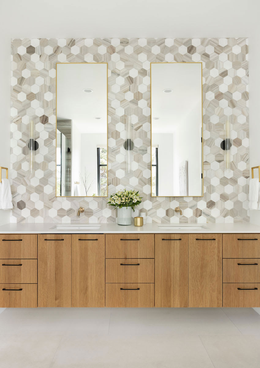 Modern and elegant bathroom remodel.
