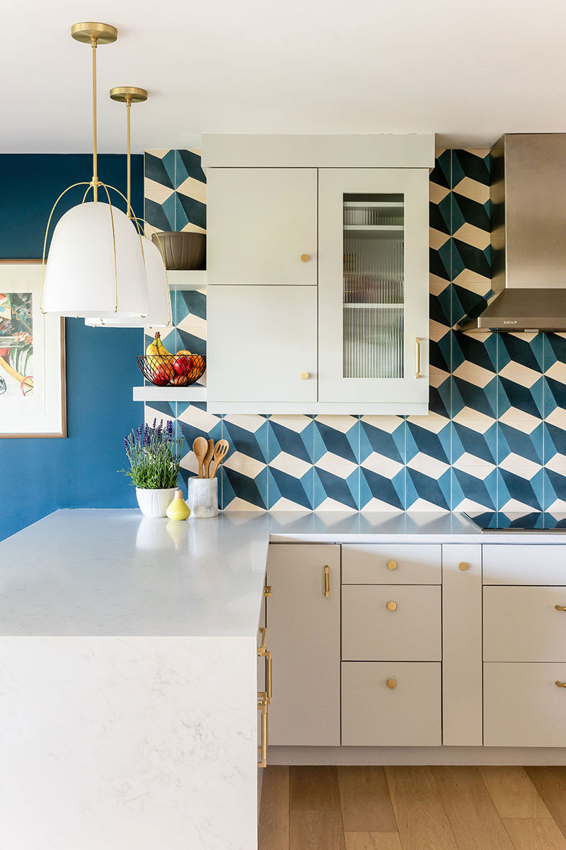 Sleek and modern kitchen redesign.