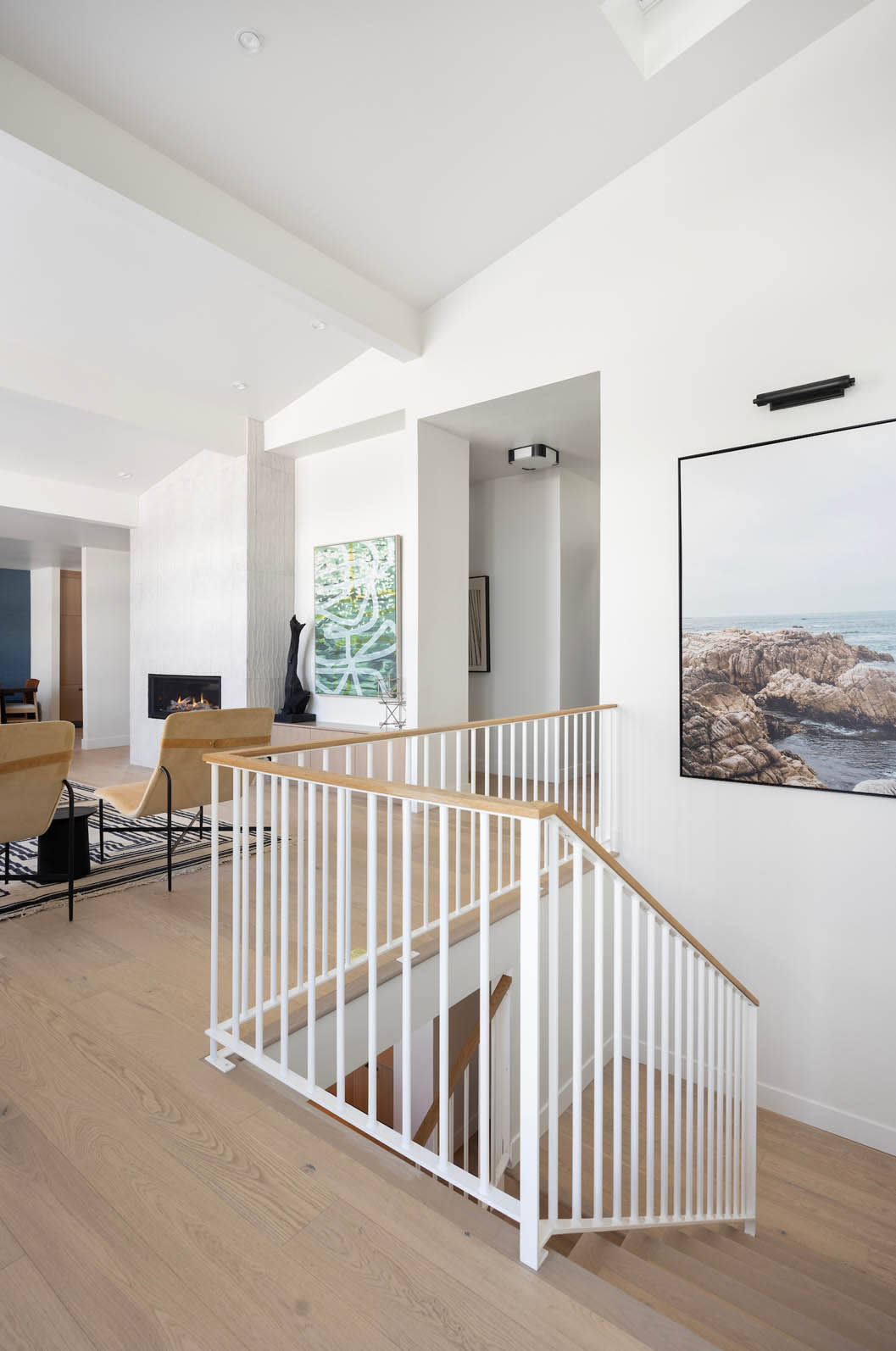 Midcentury modern entry and stairs