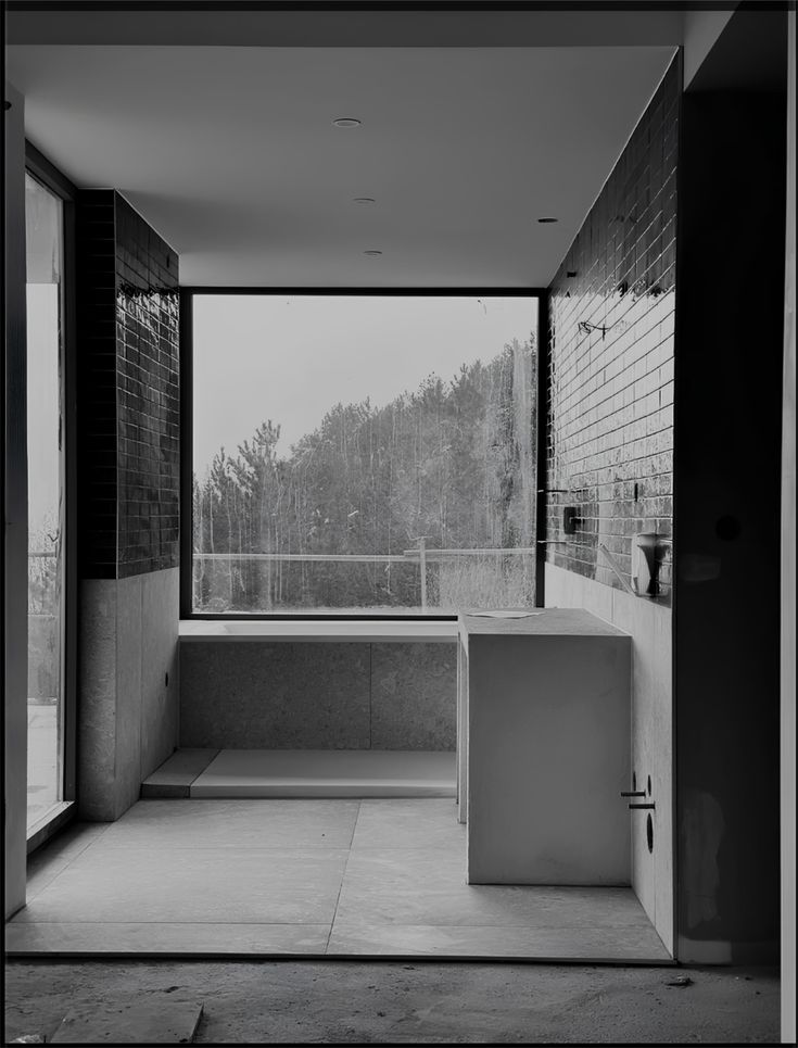 Salle de bain panoramique résidence La Tronche vue montagne menuiseries