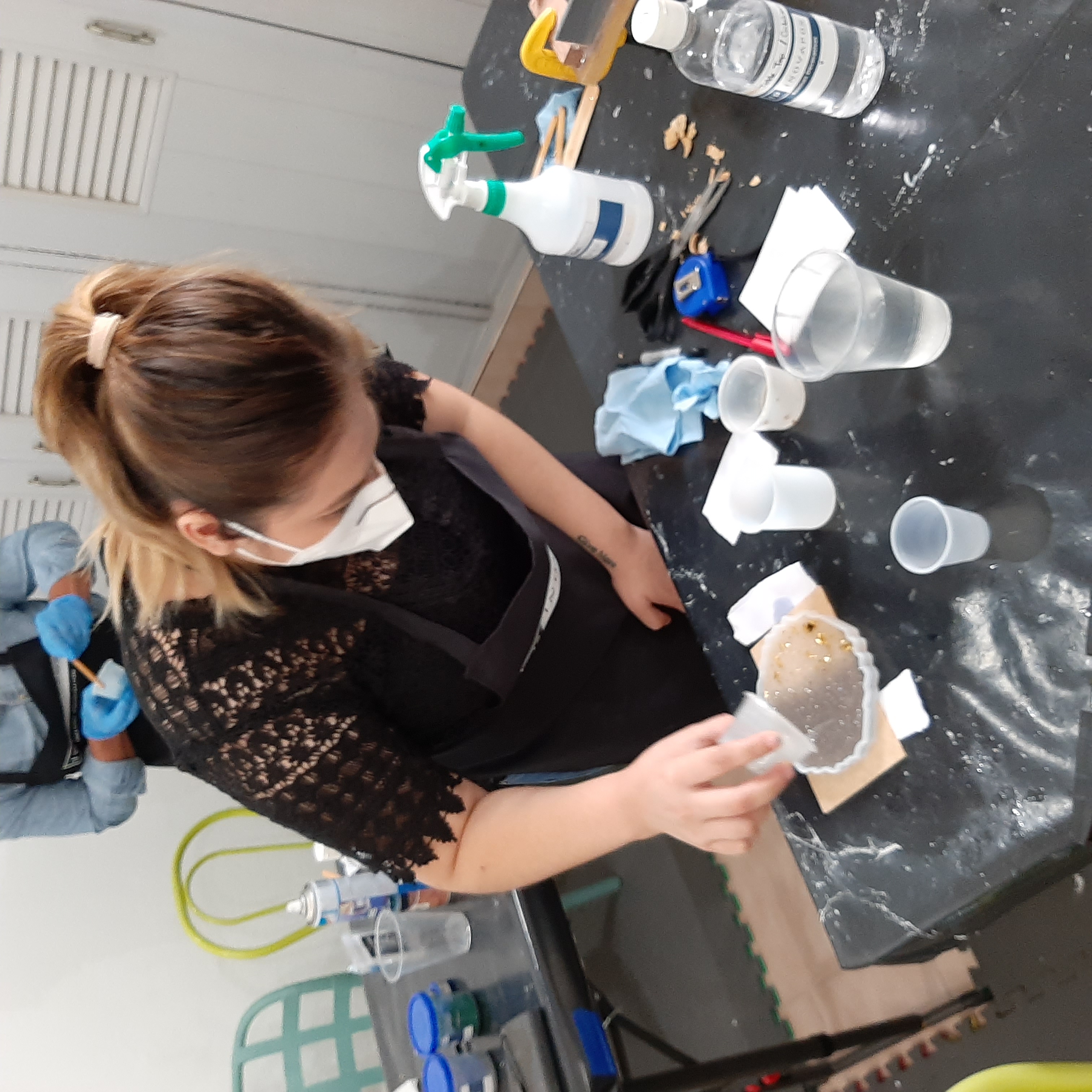 Black and Gold Coaster Process