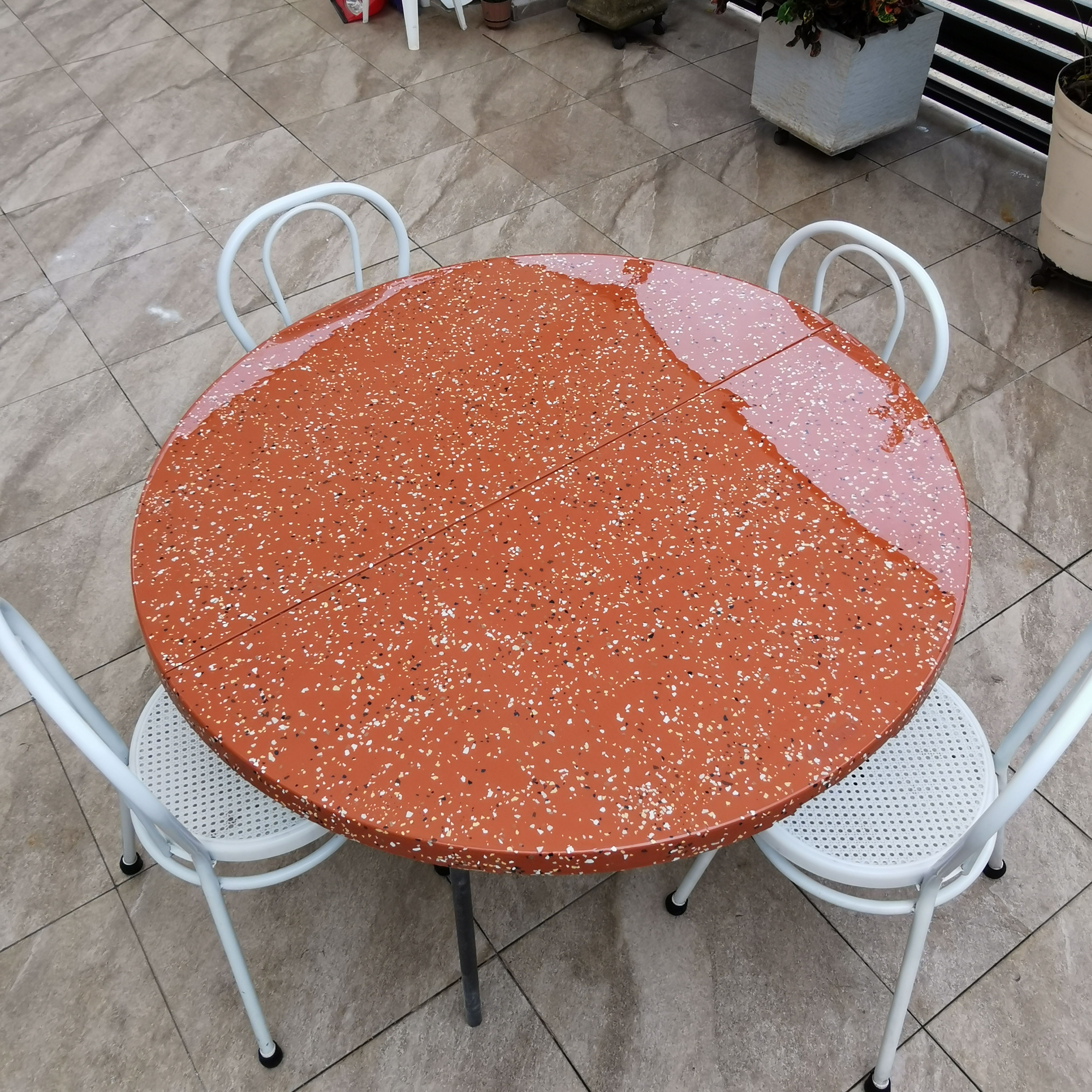 Epoxy Flakes Table