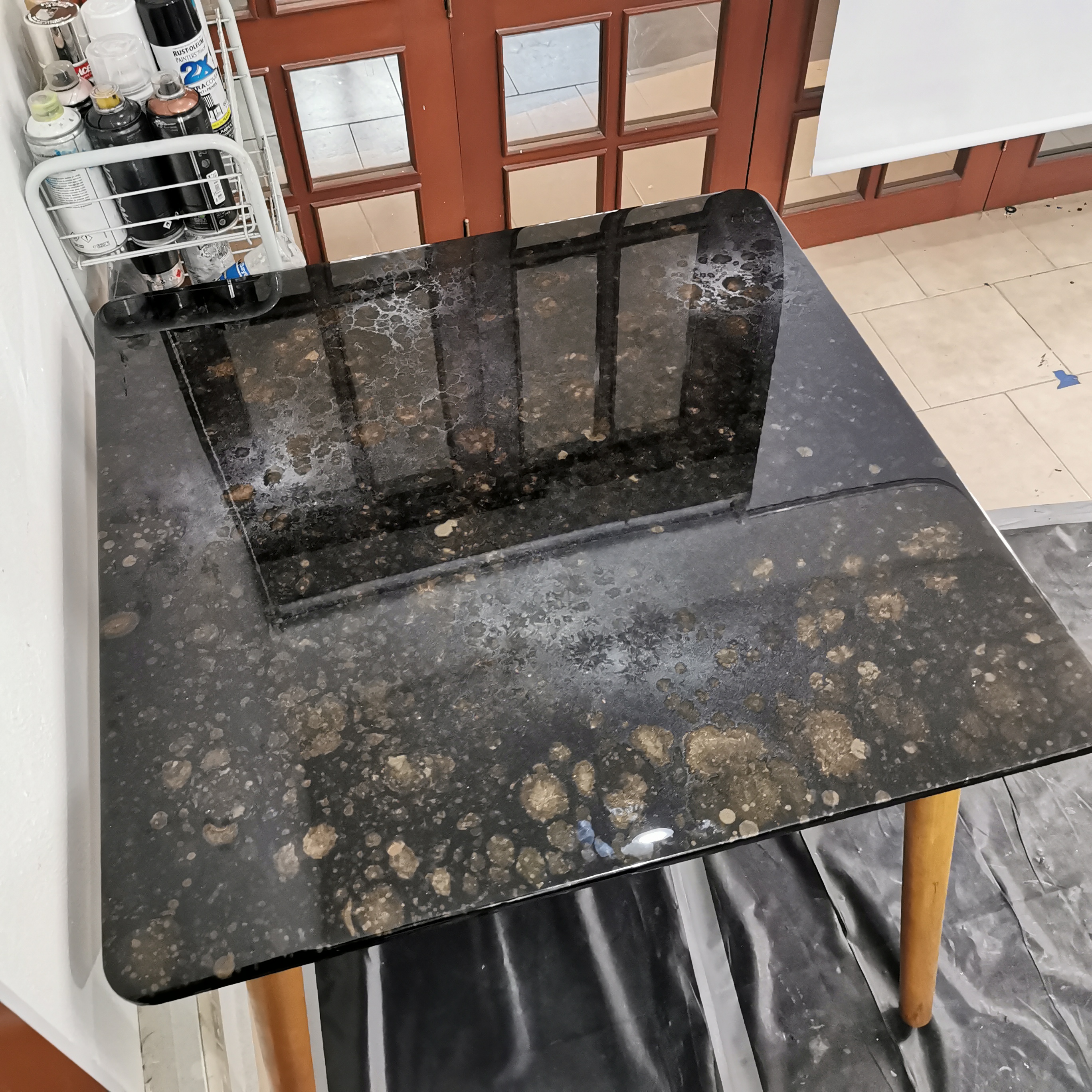 Granite Effect Table