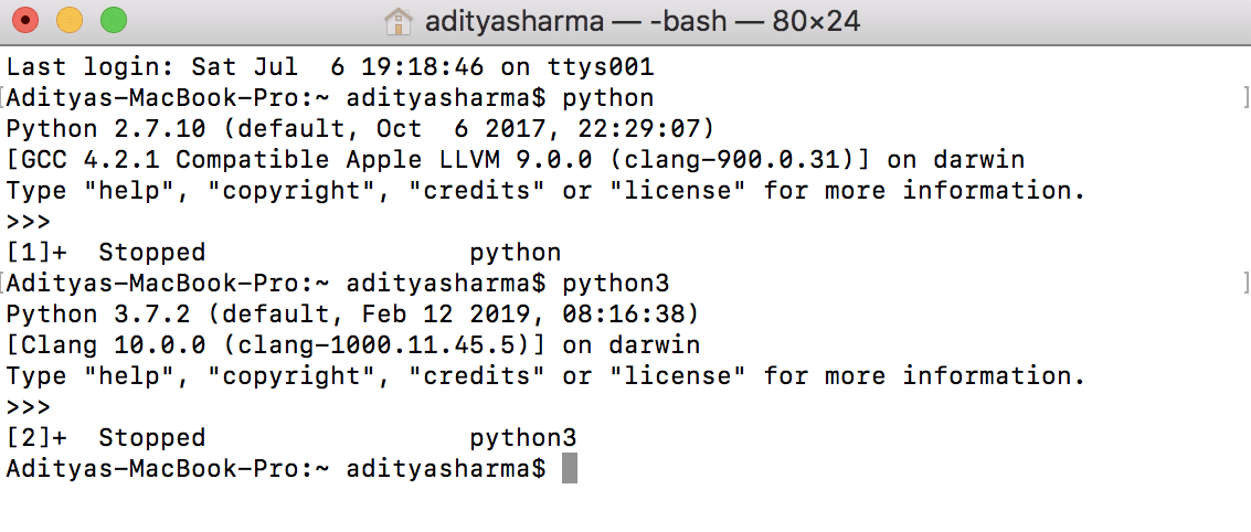 launch python on mac