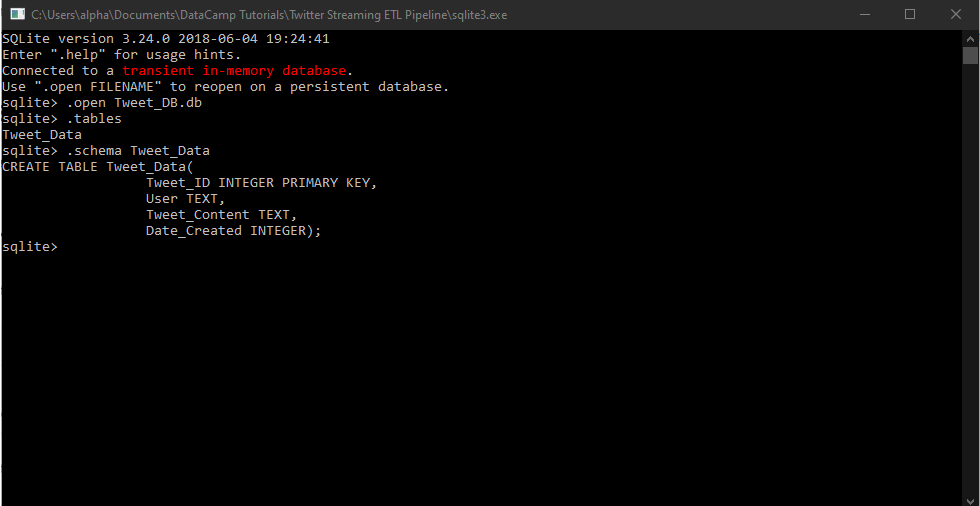 sqlite3.exe screenshot