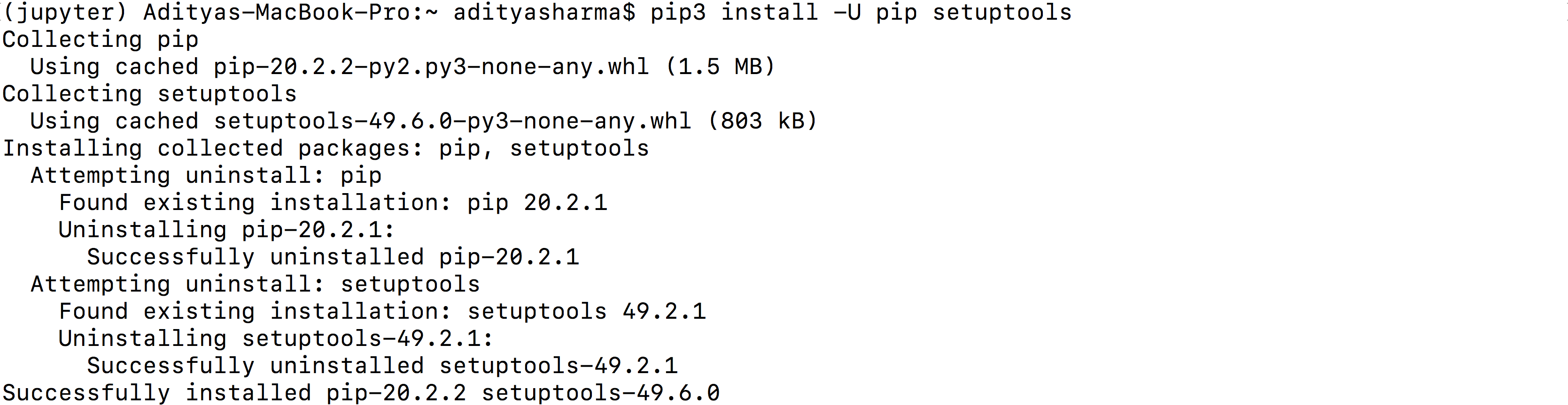 pip install jupyter notebook pip3