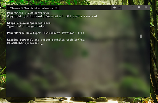 Launching Windows terminal
