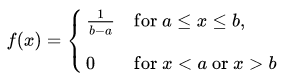 Continuous Uniform Distribution Function