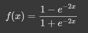 Tanh function expression