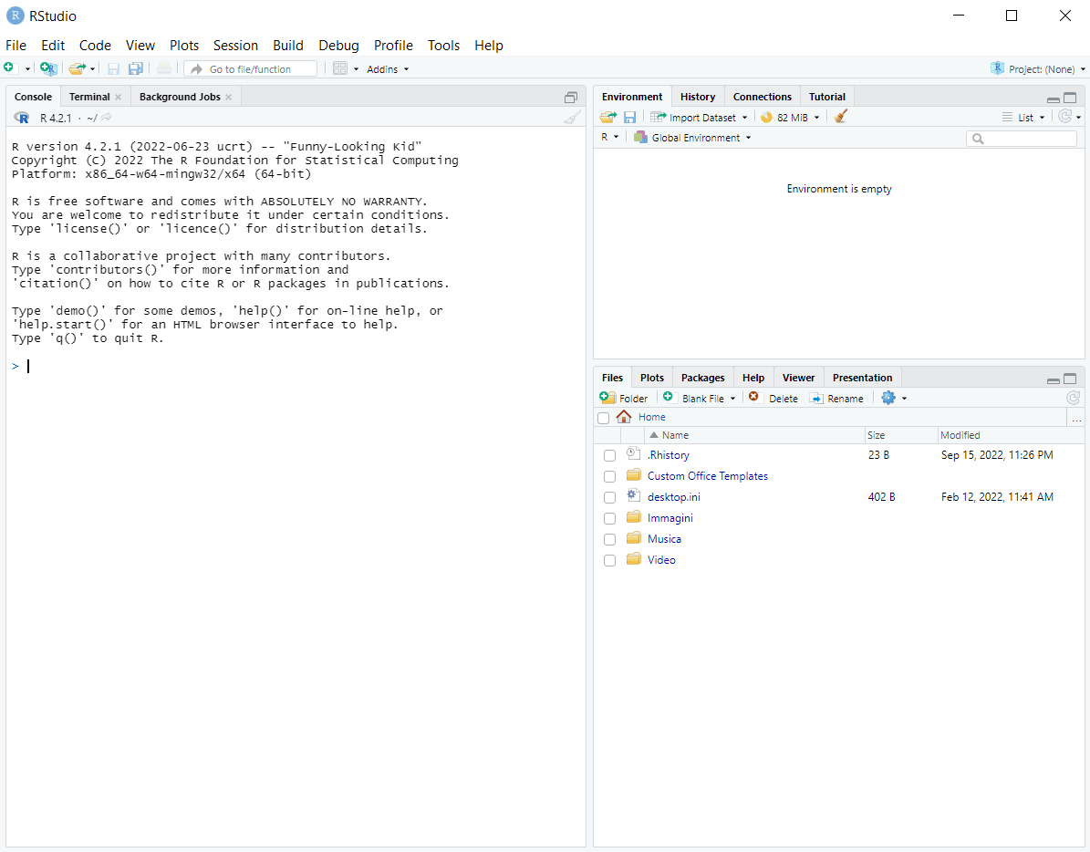 RStudio 인터페이스