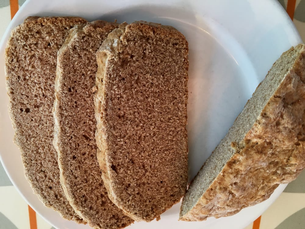 Barley Soda Bread cut into slices on a plate Barley Soda Bread cut into slices on a plate