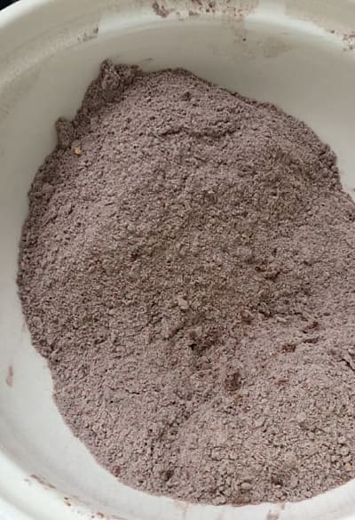 Flour mixture resembling fine breadcrumbs