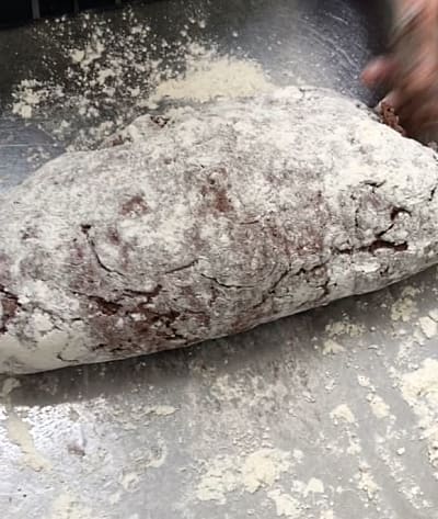 Dough on a floured working surface