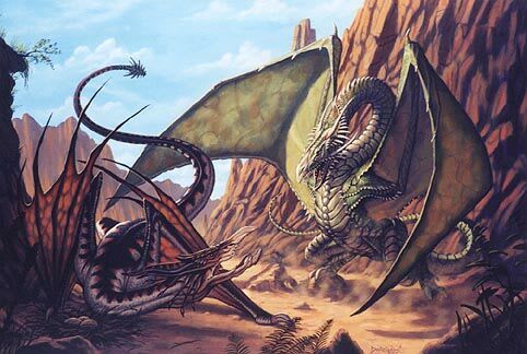 Illustration of a knucker or water dragon
