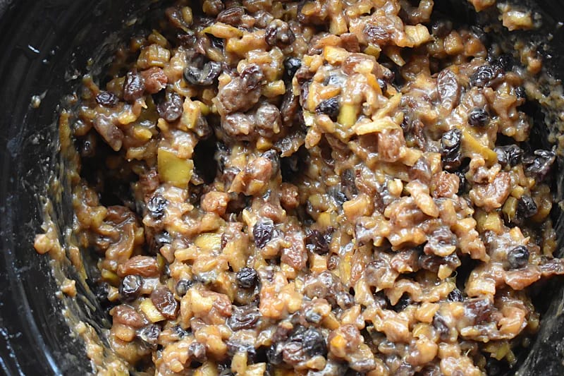 Slow Cooker Orange Mincemeat in slow cooker