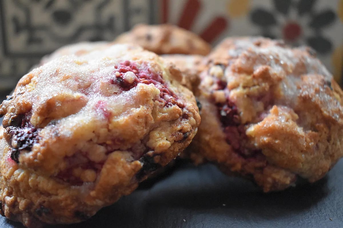 Raspberry and Lemon Rock Buns Recipe - Scones + More