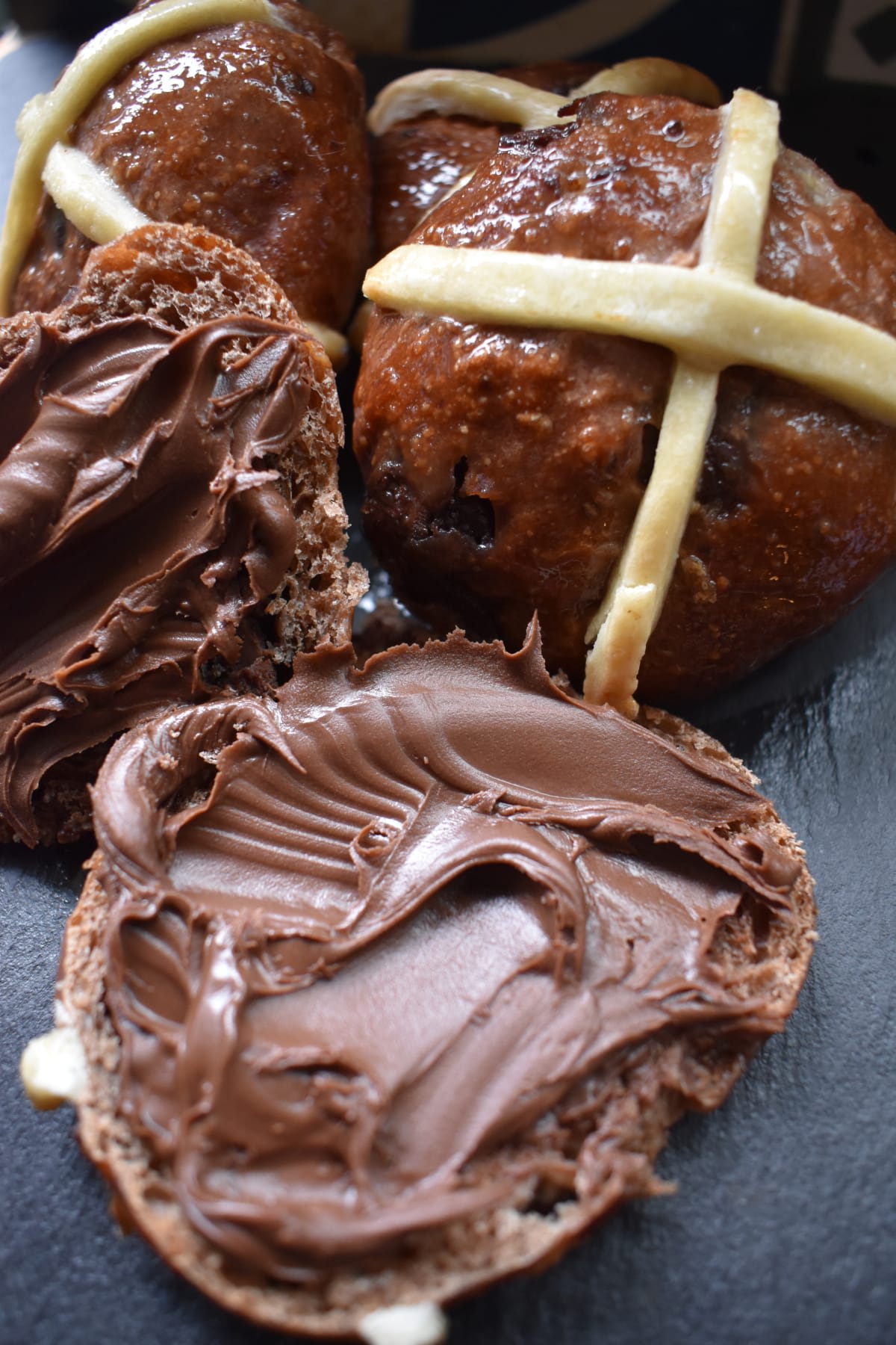 Chocolate Hot Cross Buns