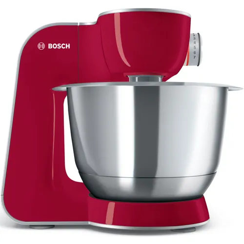 Ревю на Bosch MUM58720 - Мощност и прецизност в червено