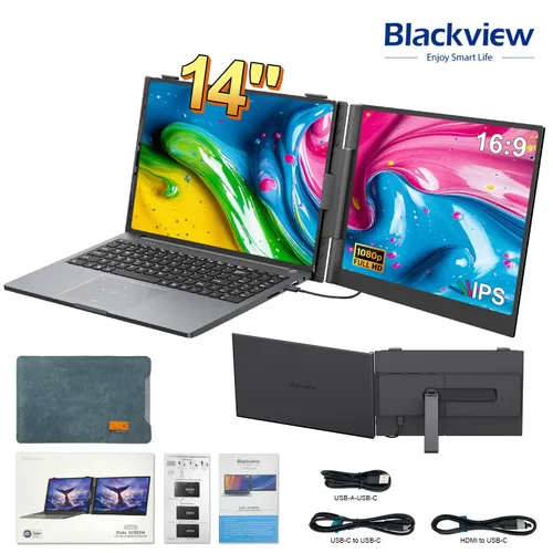 Пълно ревю на мобилен монитор Blackview с двоен екран 14 инча