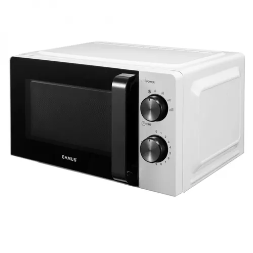 Микровълнова фурна Samus SMC-20MW1, 20 л, мощност 700 W, 6 нива на мощност, бяла