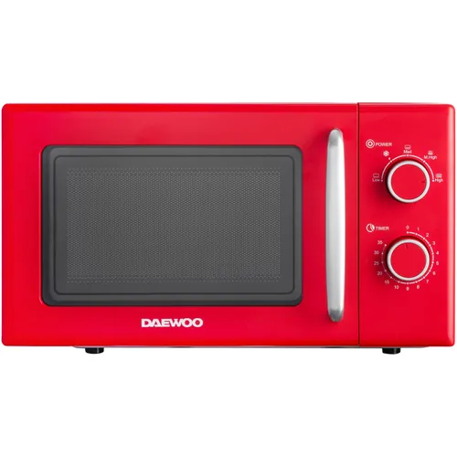 Микровълнова фурна Daewoo KOR-6S20R, 20 л, 700 W, Механична, Червена