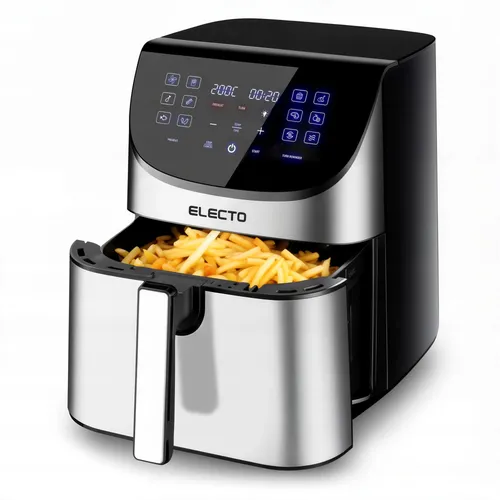 Ревю на ELECTO AIRCRISP 2000W 8L - Мощен фритюрник за здравословно готвене