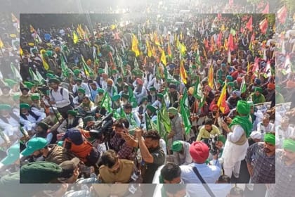 Farmer protesting at mohali