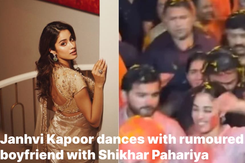 janhvi kapoor dances with shikhar pahariya at ganpati visranjan/entertainment/punjabmode