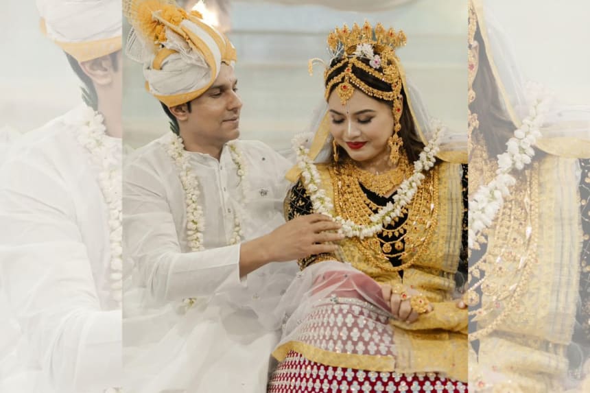 Randeep Hooda and his wife Lin Laishram marriage photo
