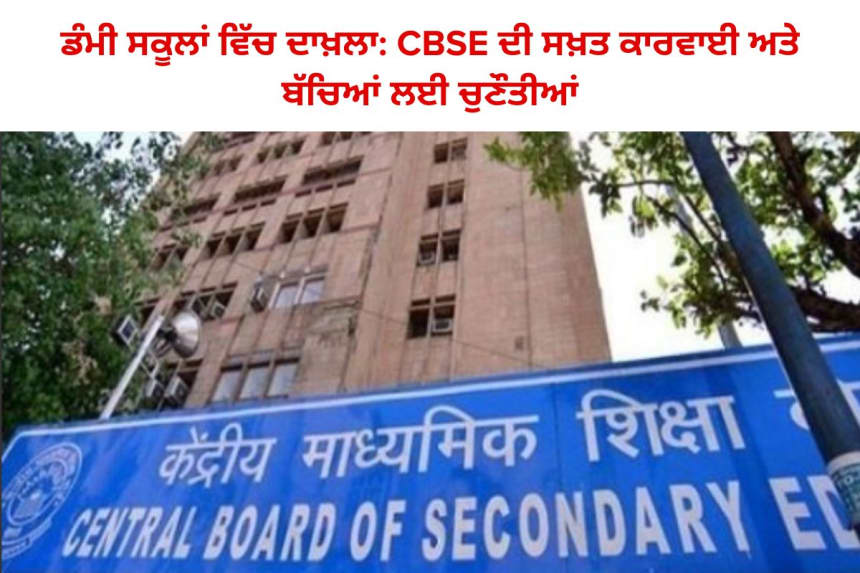 Dummy Schools (ਡੰਮੀ ਸਕੂਲਾਂ) admission and CBSE crackdown on fake schools