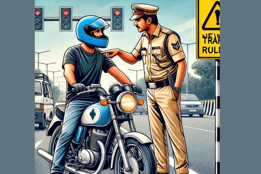 ਮੋਟਰਸਾਈਕਲ ਚਲਾਉਂਦੇ ਹੋਏ ਇਹ ਗਲਤੀ ਨਾ ਕਰੋ, ਨਹੀਂ ਤਾਂ ਕੱਟ ਸਕਦਾ ਹੈ ਚਲਾਨ!