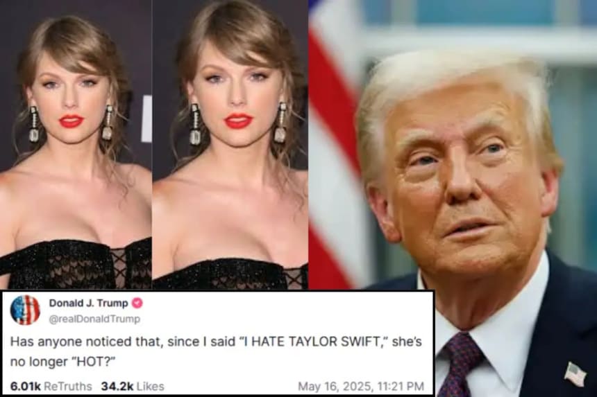 Taylor Swift ਹੁਣ HOT ਨਹੀਂ ਰਹੀ” – Donald Trump ਦੇ ਵਿਵਾਦਤ ਬਿਆਨ ਨੇ ਇੰਟਰਨੈੱਟ 'ਤੇ ਮਚਾਈ ਹਲਚਲ