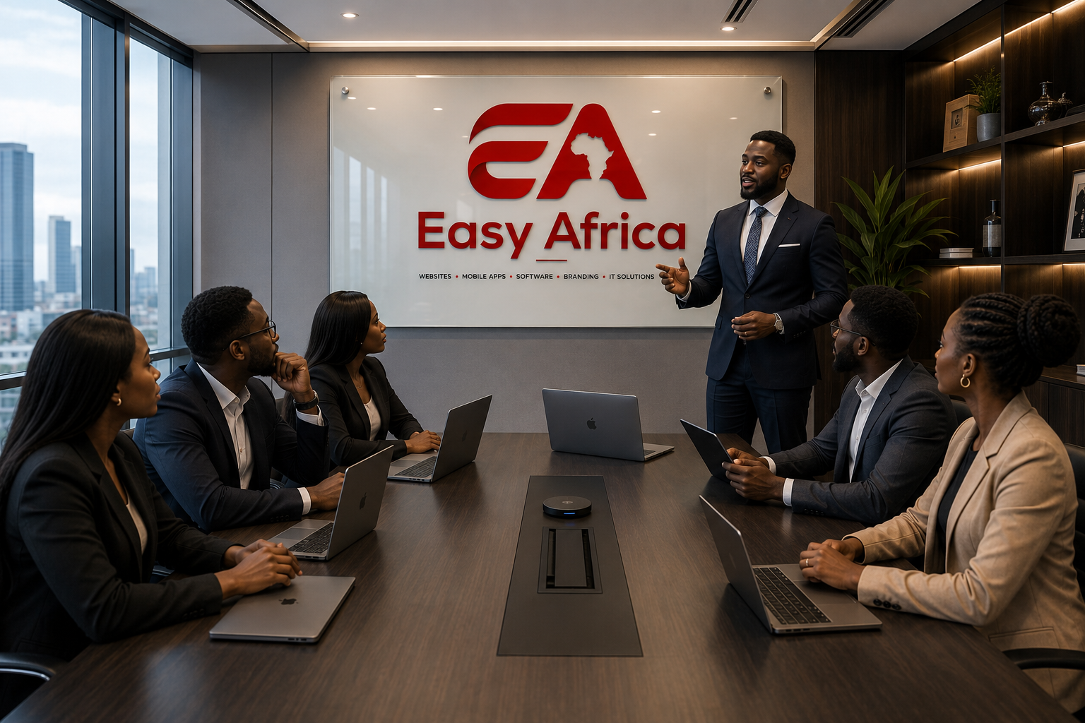 The Easy Africa team, an Abuja-based digital studio